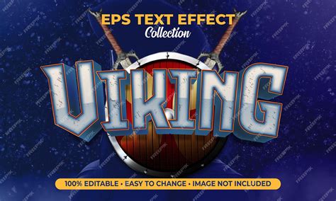 premium vector viking cullture text effect