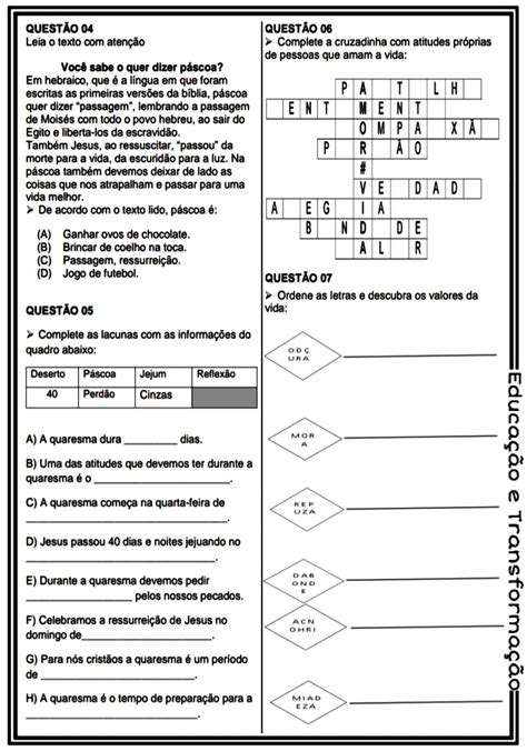 Atividades Transformações Reversíveis E Irreversíveis 4 Ano