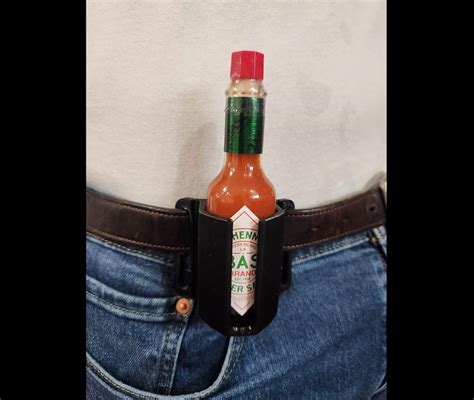 Tabasco Belt Holster Mini Oz Travel Sized Tactical Bottle Holder Practical Hot Sauce