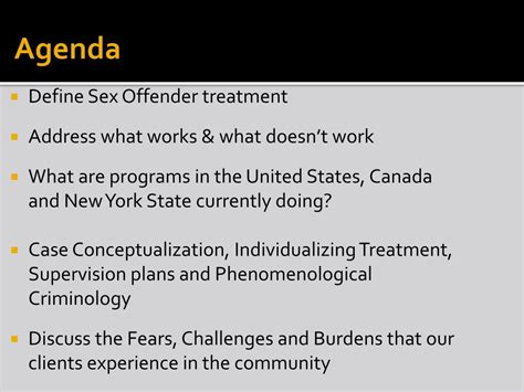 Ppt How To Effectively Treat Manage Sex Offenders In The Community Series Part Of