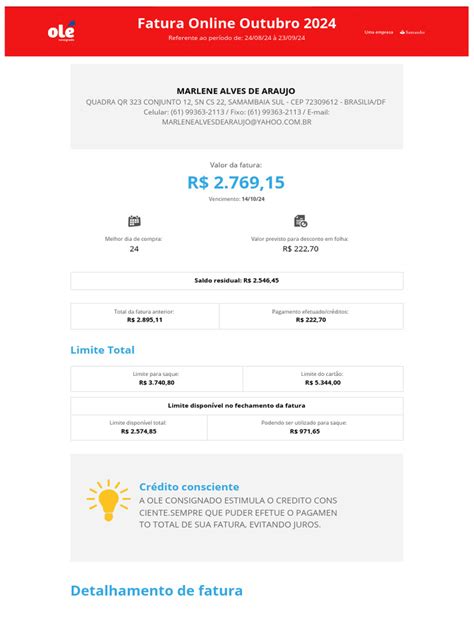 O'que Significa Fatura Fechada - Fatura Fechada 14 10 2024 | PDF | Serviços financeiros | Business