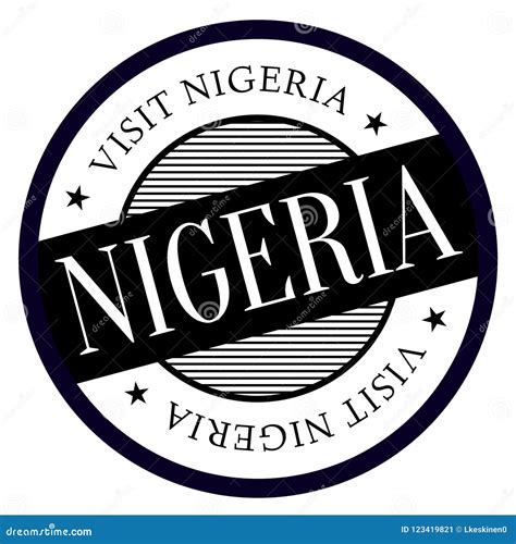Nigeria geographic stamp stock vector. Illustration of tourism - 123419821