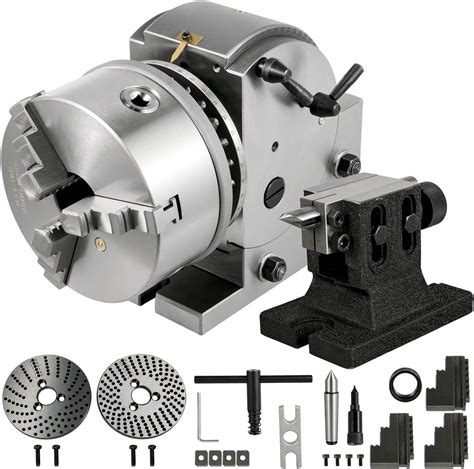 Horizontal Dividing Head With 3 Jaw Chuck MT2 Tailstock For Milling