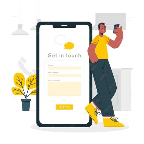 Free Vector | Get in touch concept illustration