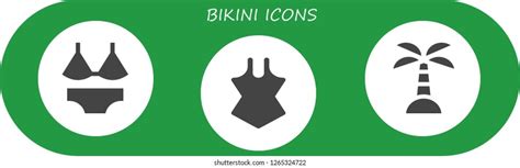 Bikini Icon Set Filled Bikini Stock Vector Royalty Free Shutterstock