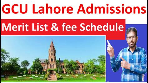 GCU Lahore Admissions 2021/BS Programs 2nd merit List/MS/M.Phil Program ...