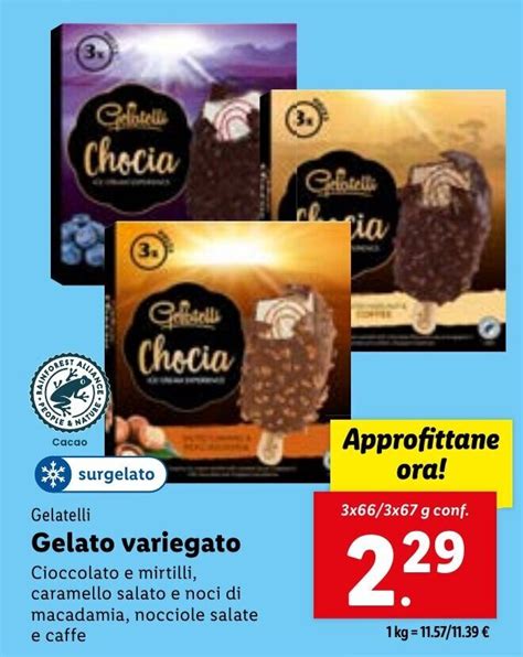 Gelatelli Gelato Variegato Cioccolato E Mirtilli Caramello Salato E