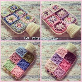 The Patchwork Heart Hot Water Bottle Love