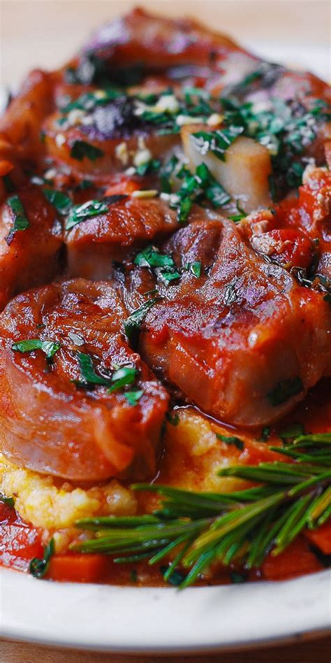 Italian Osso Bucco Veal Shanks Slowly Braised With Vegetables In