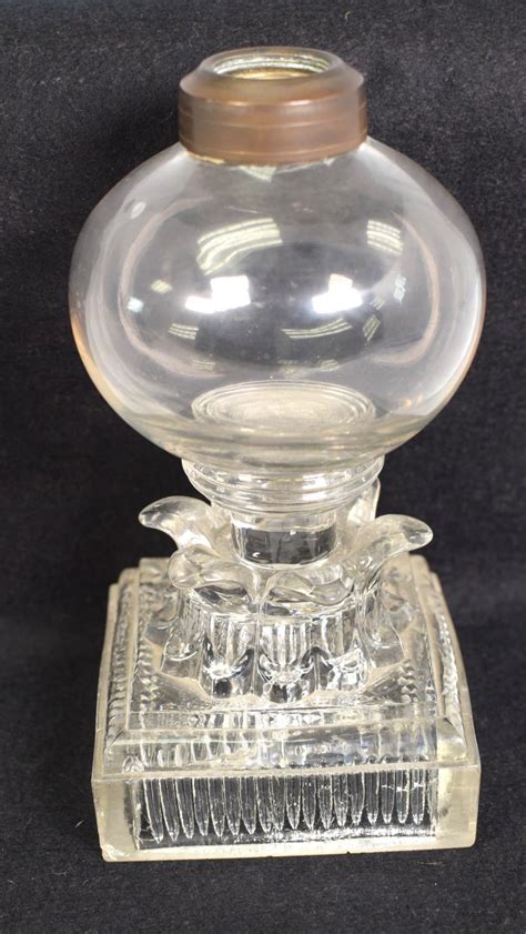 Sold Price Free Blown And Pressed Glass Whale Oil Lamp Invalid Date Est