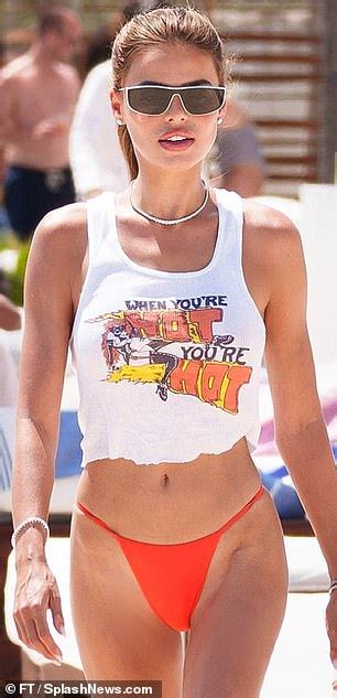 Brooks Nader Wears When You Re Hot You Re Hot Crop Top As She Flaunts Her Bikini Body In