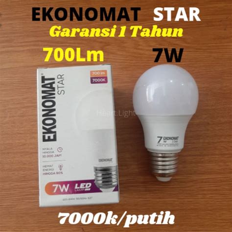 Jual Lampu Led Ekonomat Star W K Putih Lumens E Bohlam Led