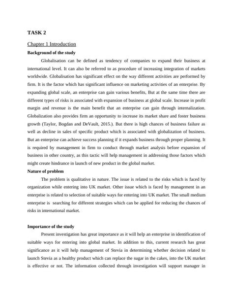 Globalisation Assignment Sample Doc