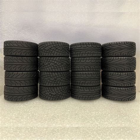 Pcs Mm Rubber Tire Rc Racing Car Tires On Road Wheel Rim For