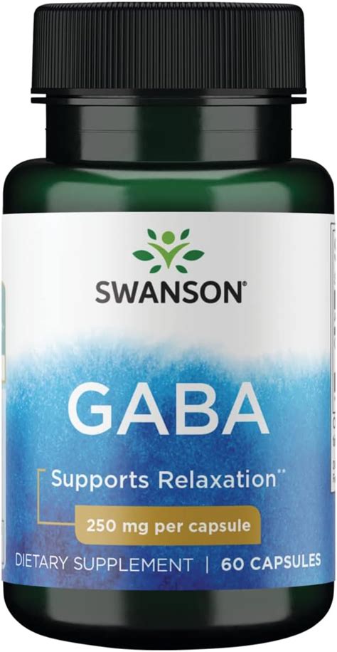 Swanson | GABA 250 mg 60 Capsules | GABA Ácido Gamma aminobutírico GABA ...