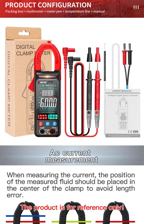 ANENG ST212 DC/AC Current Digital Clamp Meter 6000 Counts 400A Amp ...