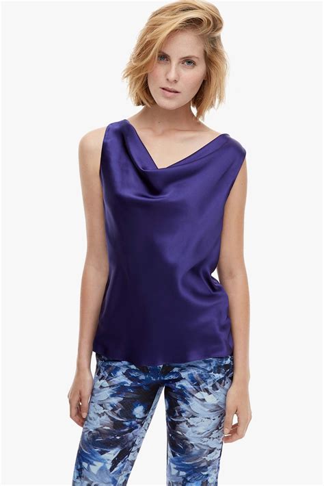 Top Drapeado En Seda Satinada Special Prices Adolfo Dominguez Shop