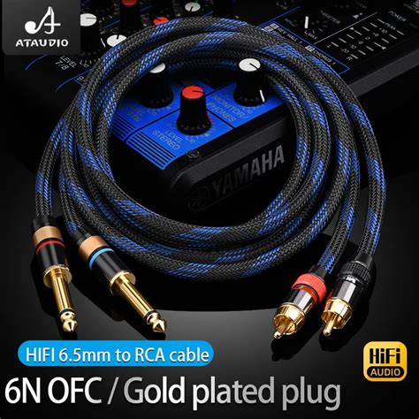 Ataudio Hifi Audio Cable Dual Mm To Dual Rca For Mixer Console