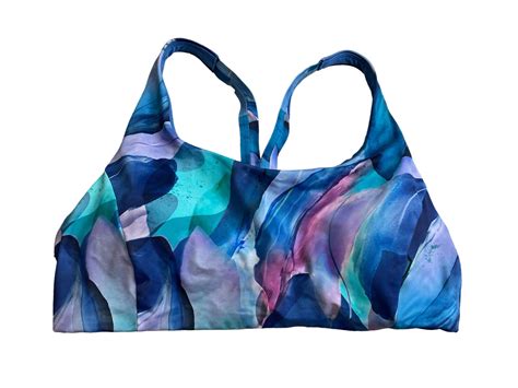 Athleta Malibu Bikini Top In Make A Splash Cool Print Gem