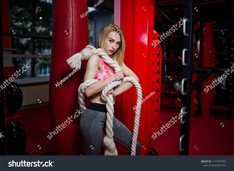 Sexy Sport Blonde Girl Boxer Rope Stock Photo 1151977523 Shutterstock