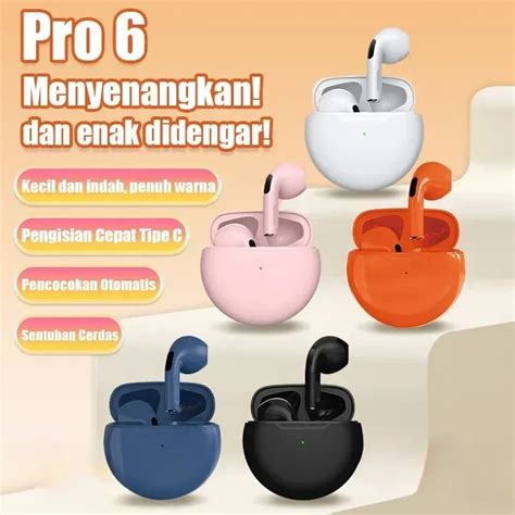 Беспроводные наушники Pro 6 TWS с микрофоном Fone Bluetooth | AliExpress