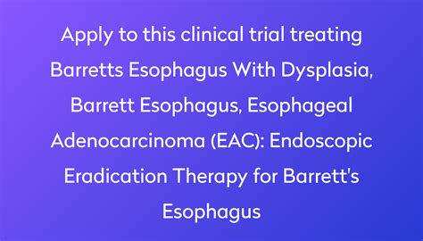 Endoscopic Eradication Therapy For Barretts Esophagus Clinical Trial