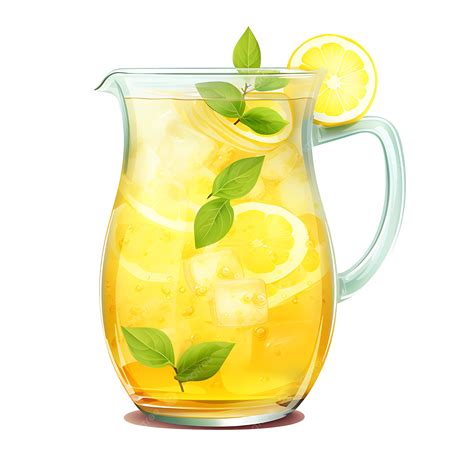 simple elegant glass pitcher filled  lemonade refreshing