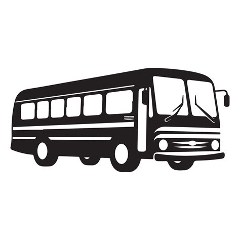 Bus black Silhouette 34103960 Vector Art at Vecteezy