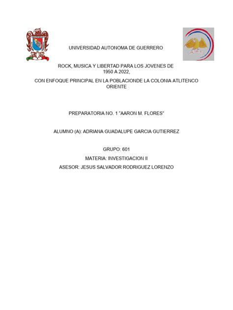 Rock Y Su Influencia Pdf La Música Rock Género
