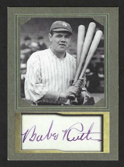 BABE RUTH ACEO Facsimile Autograph Trading Card Mint Condition Etsy