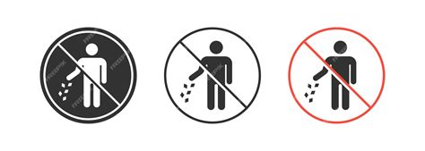 Значок "Не выбрасывать мусор" Знаки мусорной корзины Символ "Нет мусора ...