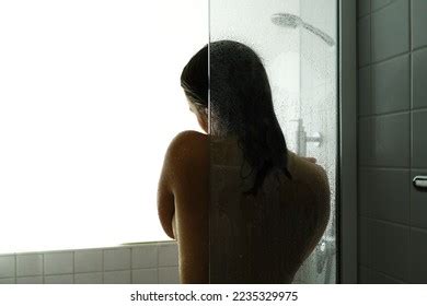 Silhouette Naked Beautiful Woman Taking Shower Stock Photo Shutterstock