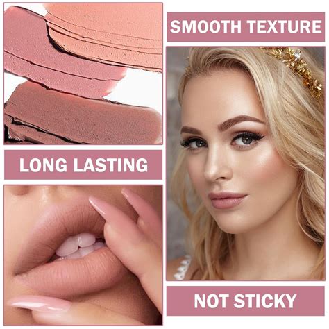 Juego de lápices labiales de colores nude mate ingredientes