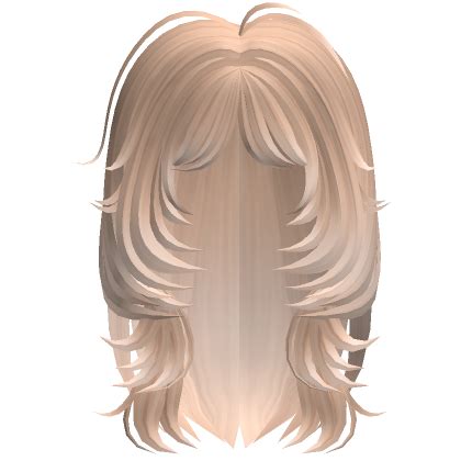 Fluffy Layered Wolfcut Blonde Roblox