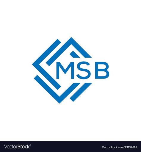 Msb letter logo design on white background Vector Image