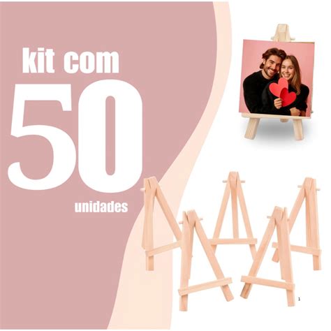 Mini Cavaletes Para Fotos - 50 Mini Cavalete Suporte Apoio Base Para Fotos Polaroide Instax ...