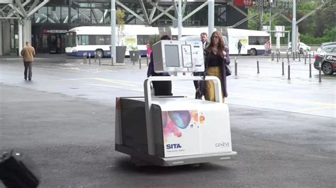 Robot Airport Check In Assistants Weigh Your Luggage And Even Carry It