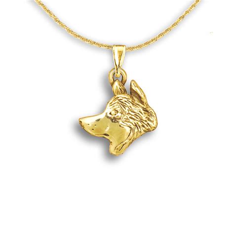 14K Solid Gold Husky Pendant - Siberian Husky Jewelry