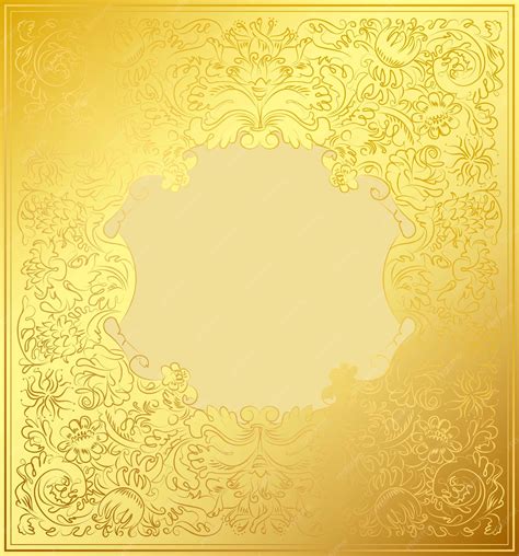 premium vector gold decorative ornament luxury floral wallpaper