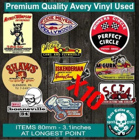 Vintage Hot Rod Decal Sticker Gift Pack X Car Toolbox Isky Scta Sun Auto Decal Ebay Uk