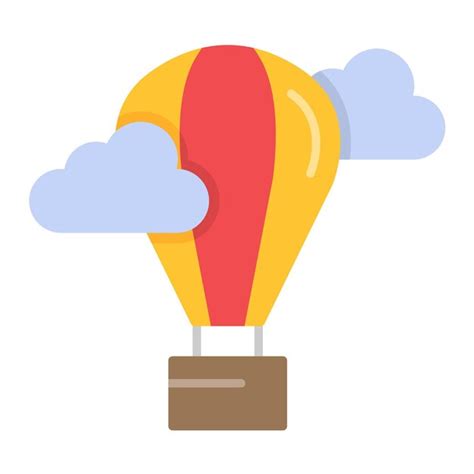 Premium Vector Hot Air Balloon Flat Illustration