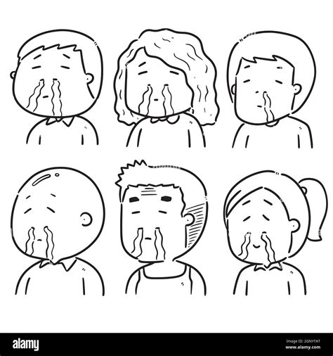 Vector Set Of Runny Nose People Stock Vector Image And Art Alamy
