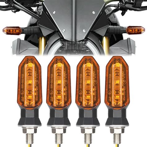 Pcs Set Universal Motorcycle Turn Signals Lights Led Flasher Amber