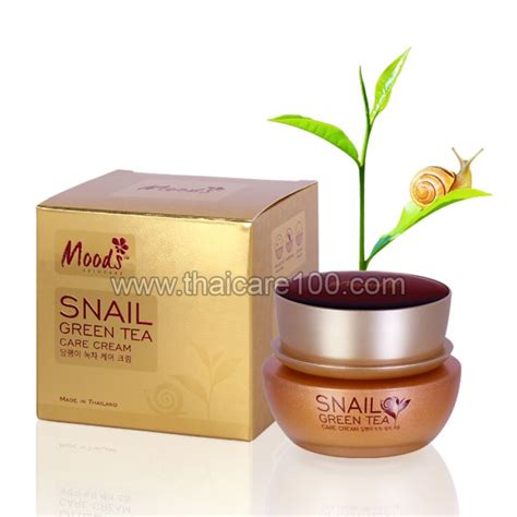 Крем с улиточным муцином и зеленым чаем Moods Snail Green Tea Care ...