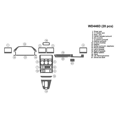 B I Wd D Rba D Raw Brushed Aluminum Large Dash Kit Pcs