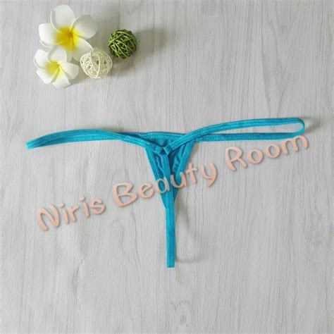 SUPER Mini Micro Bikini Swimwear Thongs G Strings Womens Cotton Mesh See Through Triangle