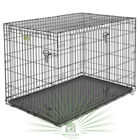Клетка для собак Midwest iCrate 122×76×84 см, черная 2 двери, модель ...