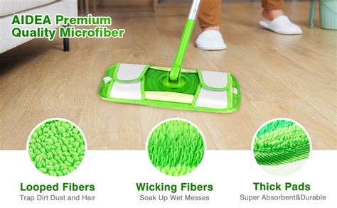 Aidea Reusable Microfibre Mop Refill Pads Compatible With Flash