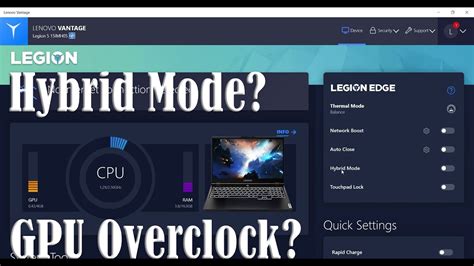 What Is Hybrid Mode In Lenovo Vantage Lenovo Legion 5 GPU