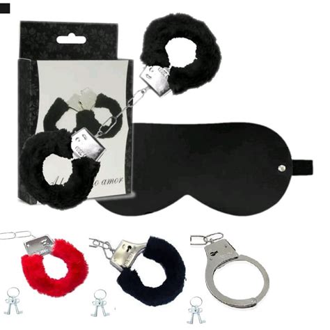 Algema Sexual Venda Tapa Olhos Preta Sex Shop Bdsm Algemas Shopee Brasil